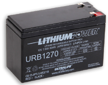 ULTRALIFE LiFePO4 Lithium Akku URB1270 12V 7,6Ah (SLA-Ersatz)
