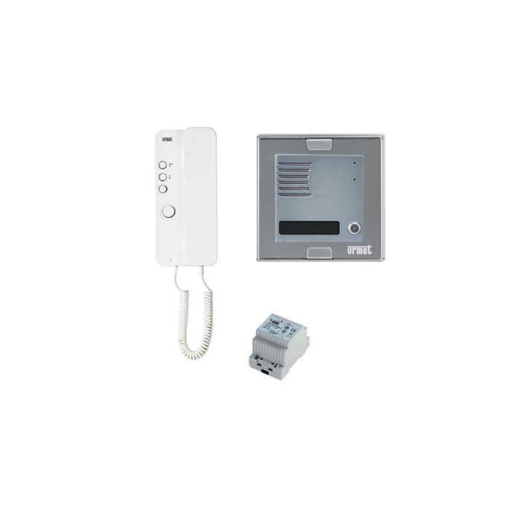 URMET Audio-Gegensprechanlage-Set für 1 Benutzer, 5-adrige Verkabelung, Sinthesi S2 + Miro -Art. 1150301