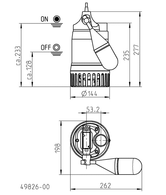 JUNG PUMPEN MultiDrain-Pumpe UV 3 S - 4 Meter - Art. JP50249