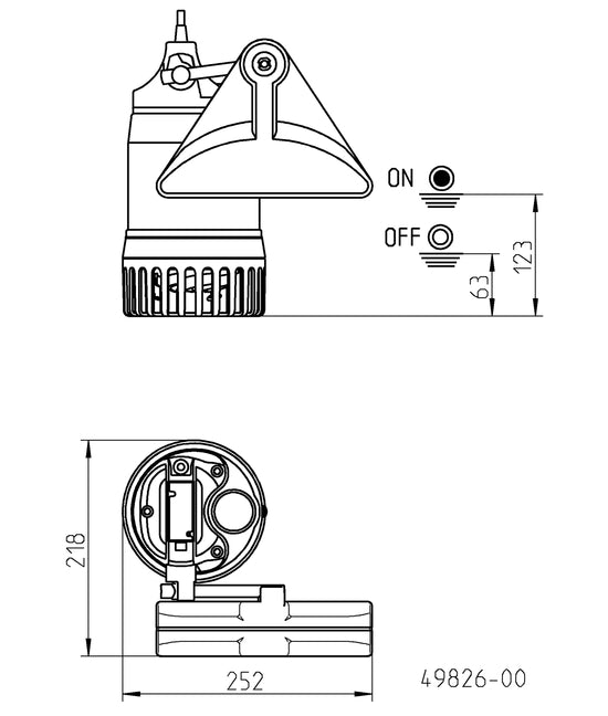 JUNG PUMPEN MultiDrain-Pumpe UV 3 S - 4 Meter - Art. JP50249