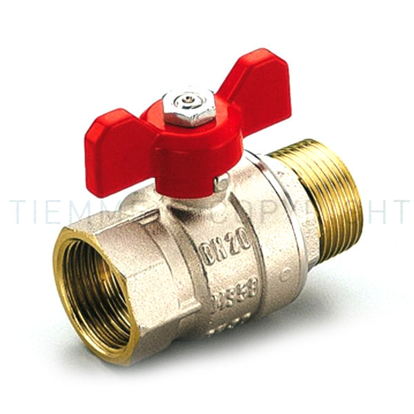 Tiemme Scirocco m/f 3/8" Ventil mit Schmetterlingshebel 2310022