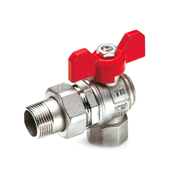 Tiemme m/f 3/4" Eckventil mit Flügelhebel und Anschluss 2120005