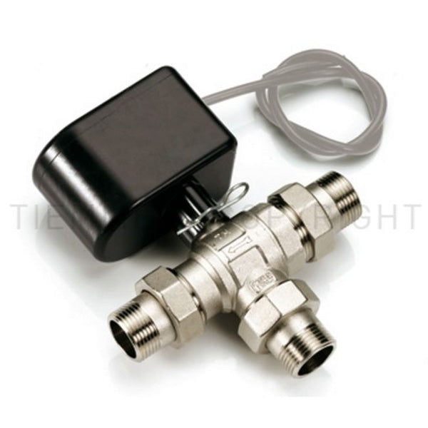 Tiemme 3-Wege motorisierter 1" Kugelhahn mit Bypass und Servosteuerung 2130015