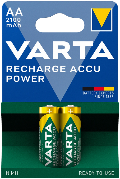 VARTA NiMH-Longlife Akku 56706 2er-Blister – Wiederaufladbare Akkus für zuverlässige Energie