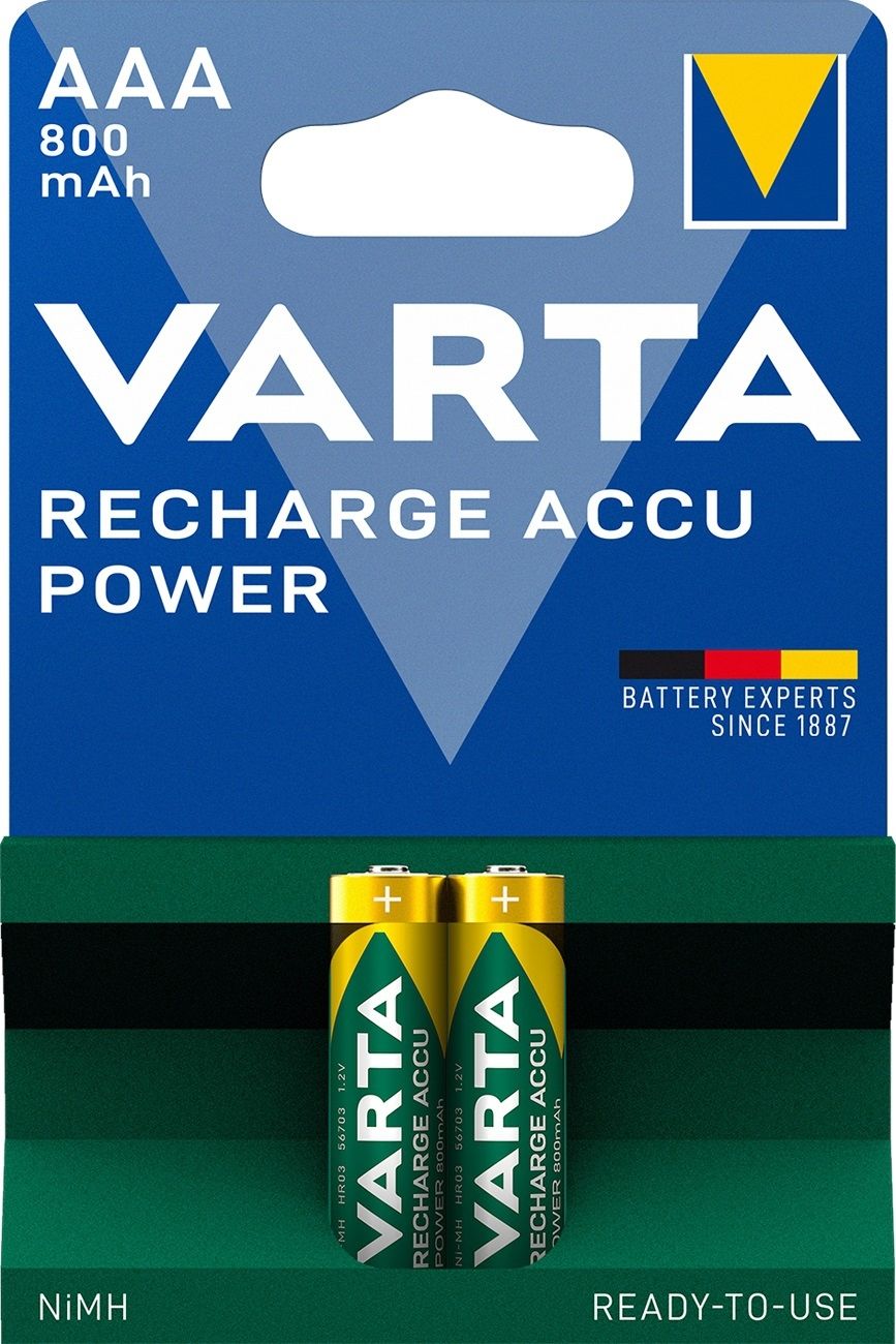 VARTA NiMH Longlife Akku 56703 2er-Blister – Wiederaufladbare Energie für Alltagsgeräte