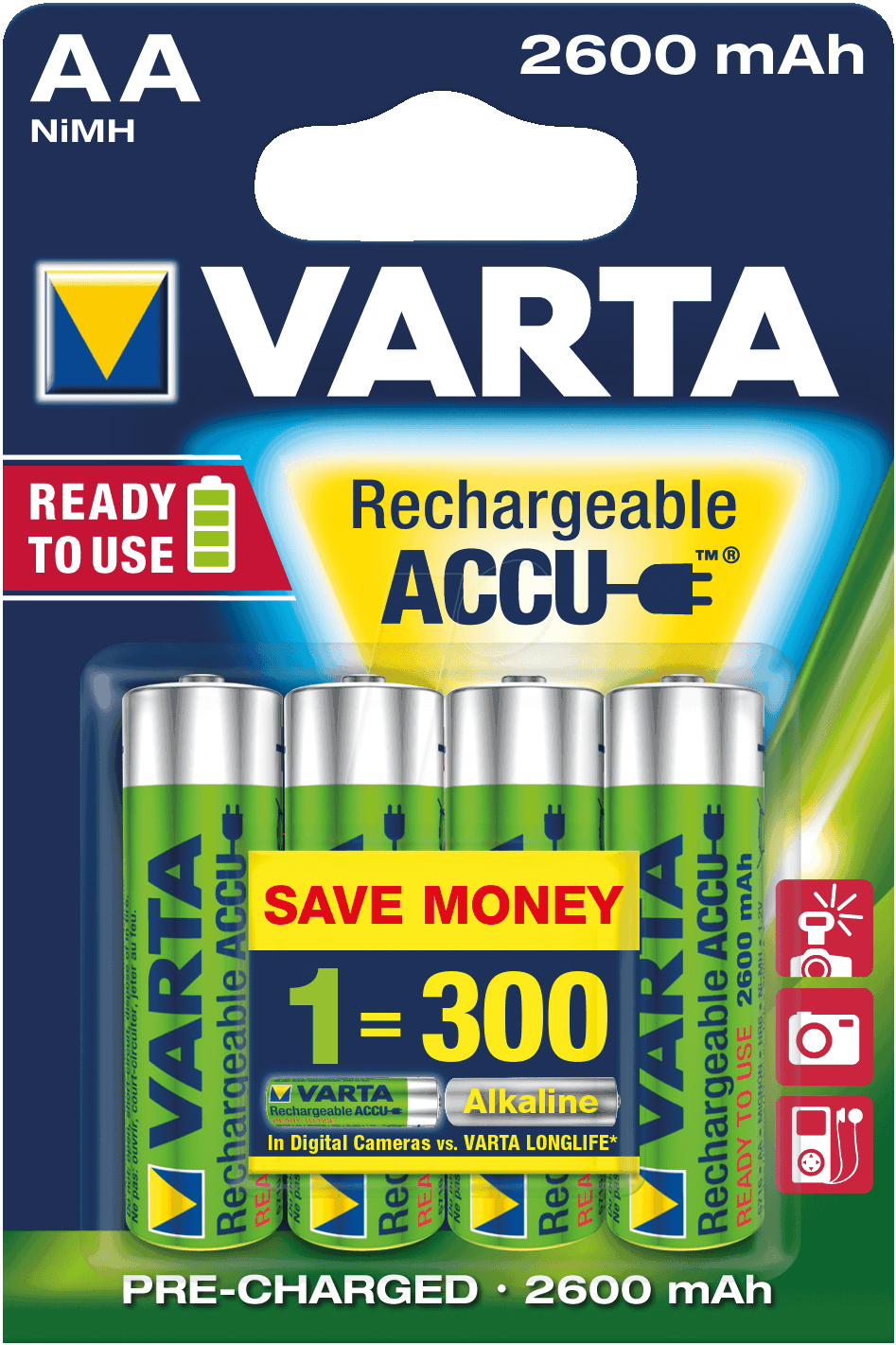 Varta NiMH Professional Akku 5716 4er-Blister - Maximale Leistung für Ihre Geräte