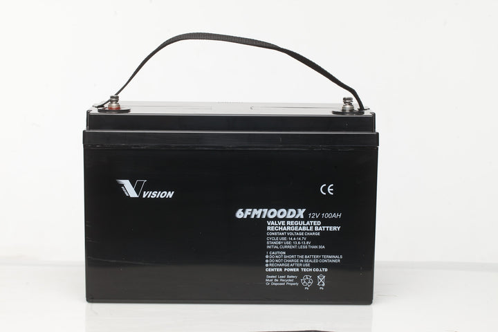 VISION Bleiakku 6FM100DX mit 12V und 100Ah