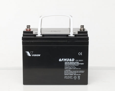 VISION Bleiakku 6FM36DX mit 12V und 36Ah