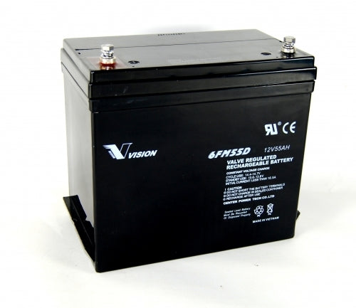 VISION Bleiakku 6FM55DX mit 12V und 55Ah