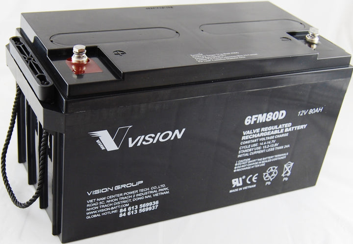 Vision Bleiakku 6FM80DX Cyclic mit 12V und 80Ah