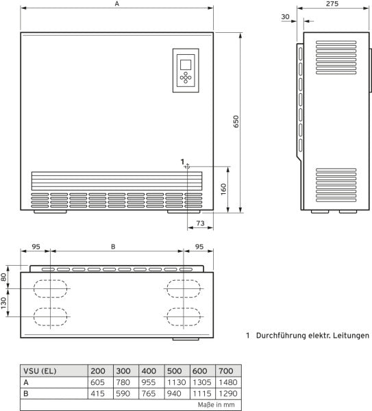 Vaillant Electro-Speicherheizgerät VSU 700/5 mit elektronischem Laderegler