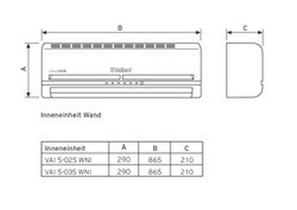 Vaillant Mono-Split Klimagerät VAI5-025WNO VAI5-025WNI climaVAIR