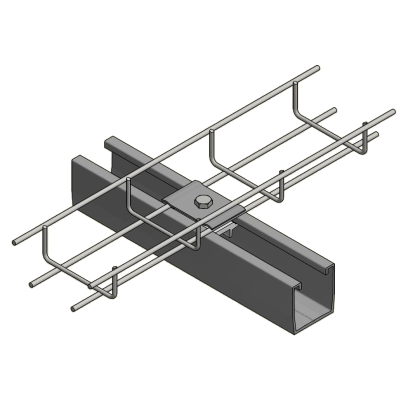 Van der Valk Alu Mounting Clamp Cable Baskets to Prof