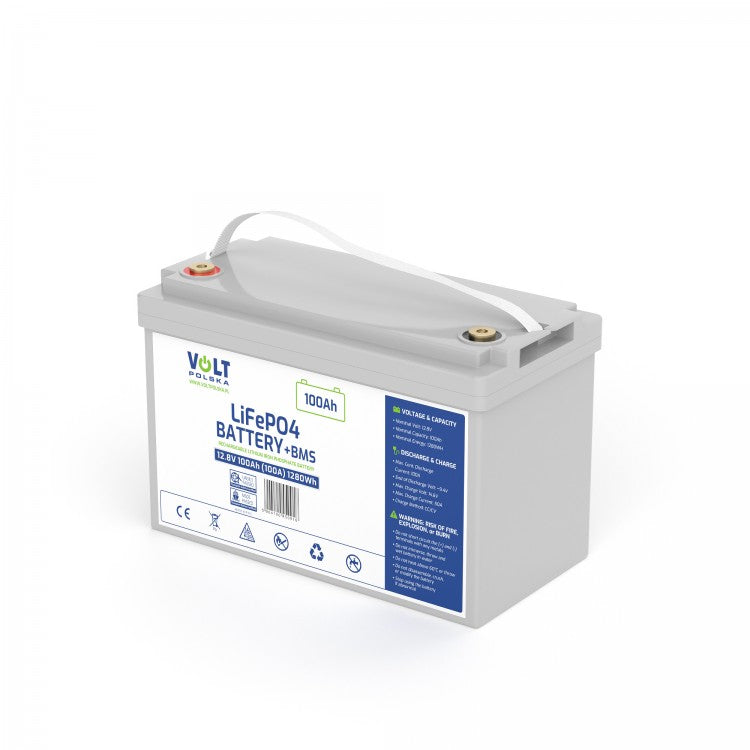 Volt Polska Batteriemodul AKUMULATOR LiFePO4 12,8V 100Ah - Art. 38786