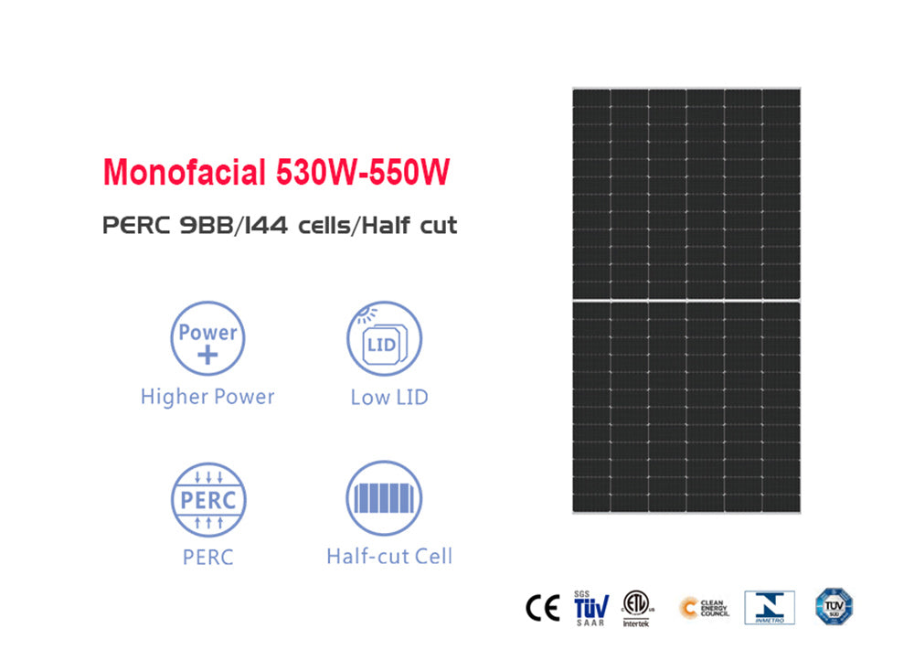 WEUP Power Co., Ltd - Solarmodul - WP-525-550M10-72HPH WP550M10-72HPH - Art. 232904