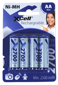 XCell NiMH Akku Mignon 1,2V/2.700mAh 4er-Blister