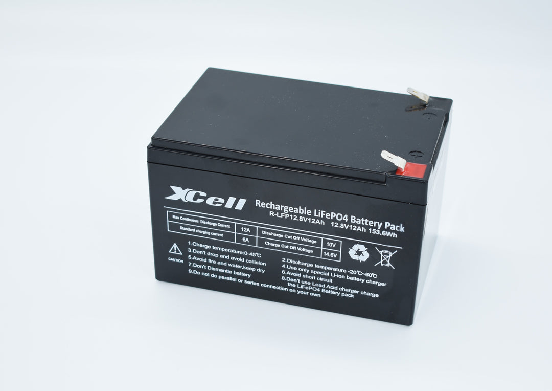 XCELL XCELFP1212L LiFePO4 Akku mit 12,8 V und 12 Ah