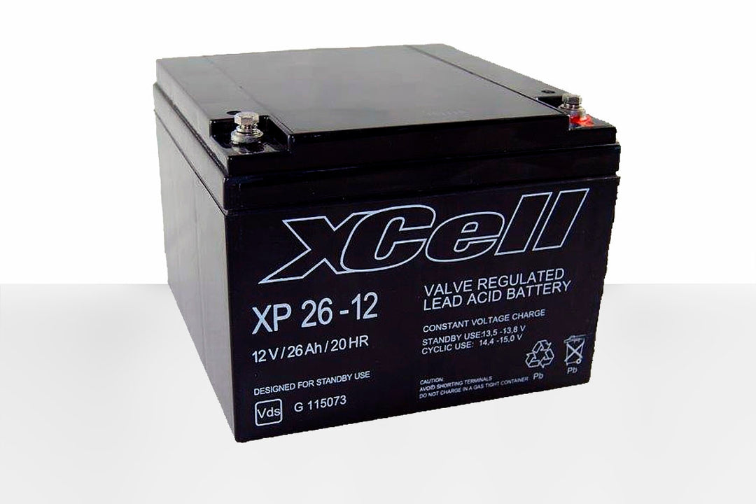 XCELL XP26-12 Bleiakku mit VdS Zulassung - 12 V und 26 Ah