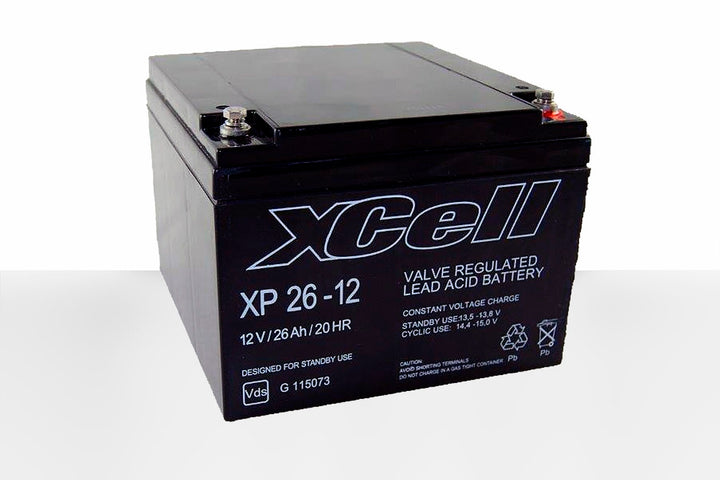 XCELL XP26-12 Bleiakku mit VdS Zulassung - 12 V und 26 Ah