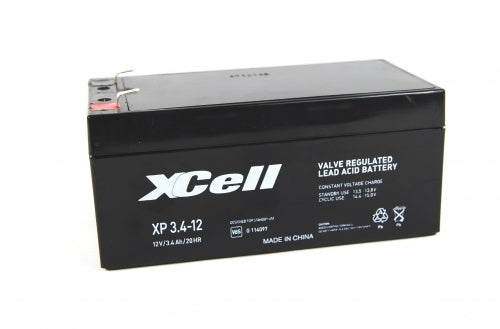 XCELL XP3.4-12 Bleiakku mit VdS Zulassung - 12 V und 3,4 Ah