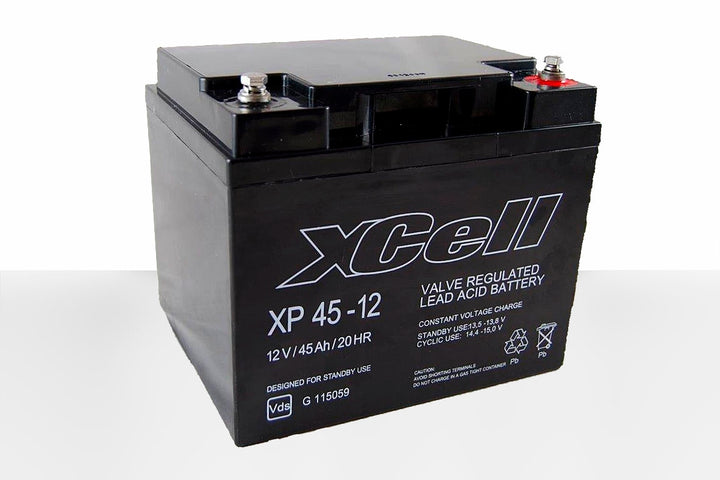 XCELL XP45-12 Bleiakku mit VdS Zulassung - 12 V und 45 Ah