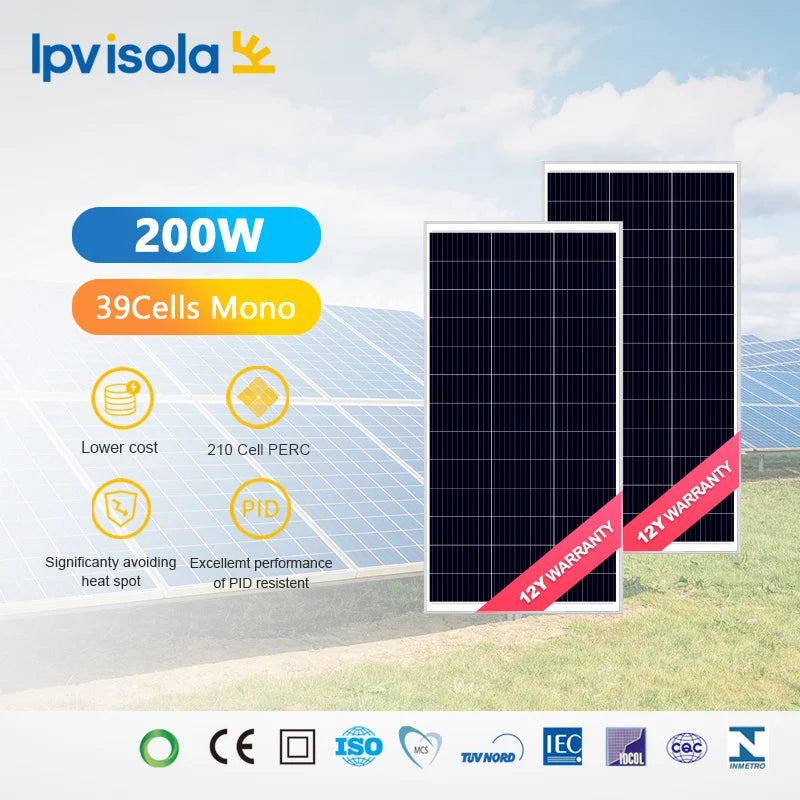 Zhejiang Isola New Energy Co., Ltd. - Solarmodul - YH185-200W-19.5M YH190W-19,5M - Art. 190907