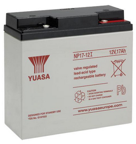 YUASA Bleiakku 12V 17Ah – Modell NP17-12I, VdS zertifizierte AGM-Batterie