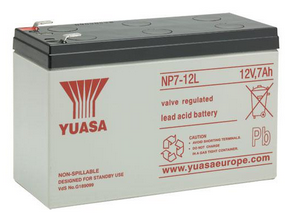 YUASA Bleiakku 12V 7Ah – Modell NP7-12L, AGM, wartungsfrei, VdS-zertifiziert