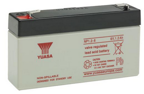 YUASA Bleiakku NP 1.2/6 – 6V 1.2Ah AGM Batterie für Sicherheits- und Notstromsysteme