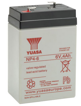 YUASA/Taiwan Bleiakku 6V 4Ah – Modell NP4-6