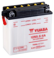 Yuasa Motorradbatterie 12N5.5-4A-DC / 12N5.5-4A 12V 5,5Ah (Konventionell / S
