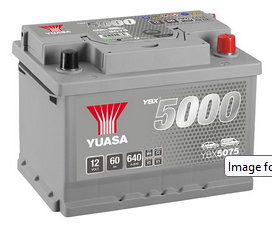Yuasa Autobatterie YBX5075 12V 60Ah 640A (YBX5000 Serie)