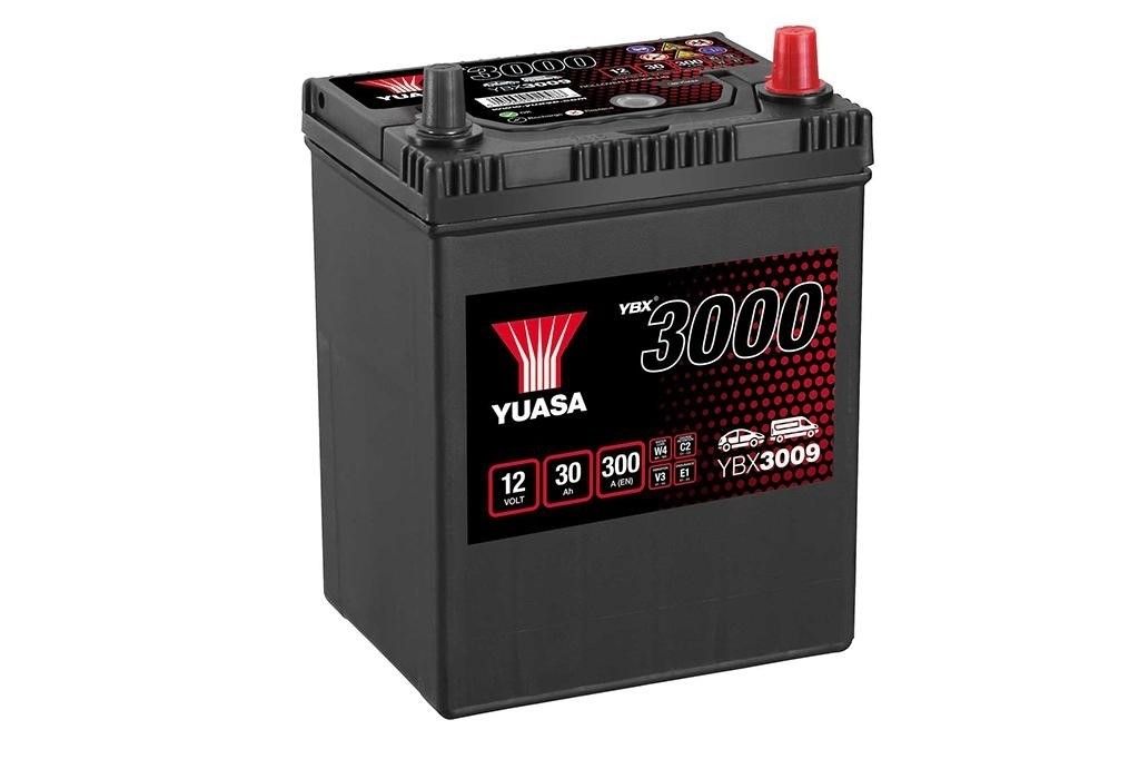 Yuasa Auto Batterie YBX3009 – 12V 30Ah 300A | Kompakte Starterbatterie 167x127x224 mm
