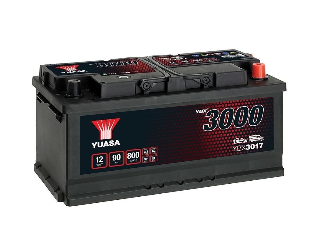 Yuasa Auto Batterie YBX3017 – 12V 90Ah 800A Starterbatterie für PKW