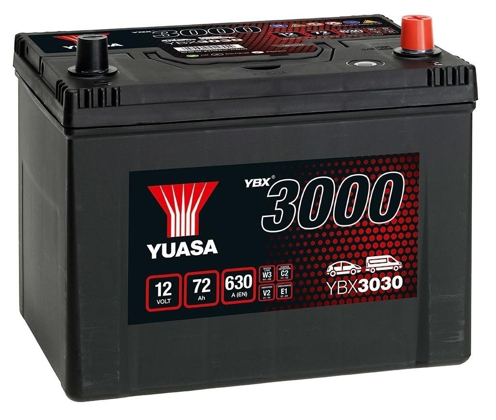 Yuasa Auto Batterie YBX3030 – 12V 72Ah 630A Starterbatterie für PKW