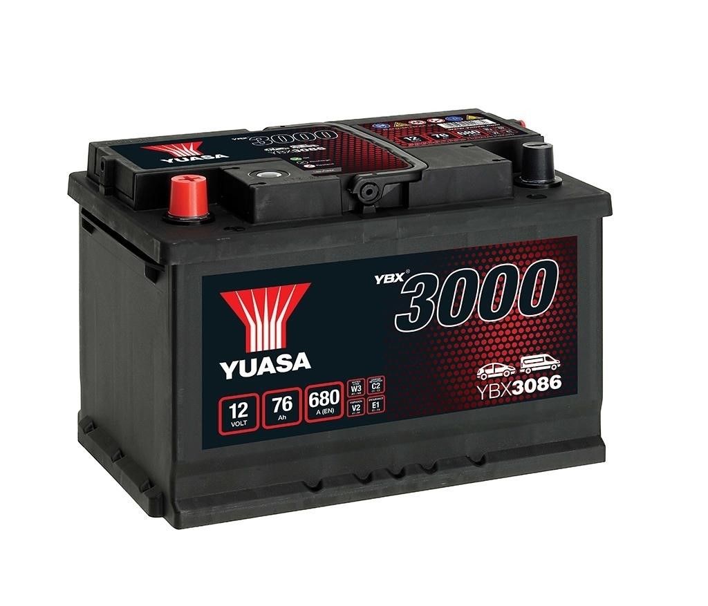 Yuasa Auto Batterie YBX3086 – 12V 76Ah 680A Starterbatterie für PKW