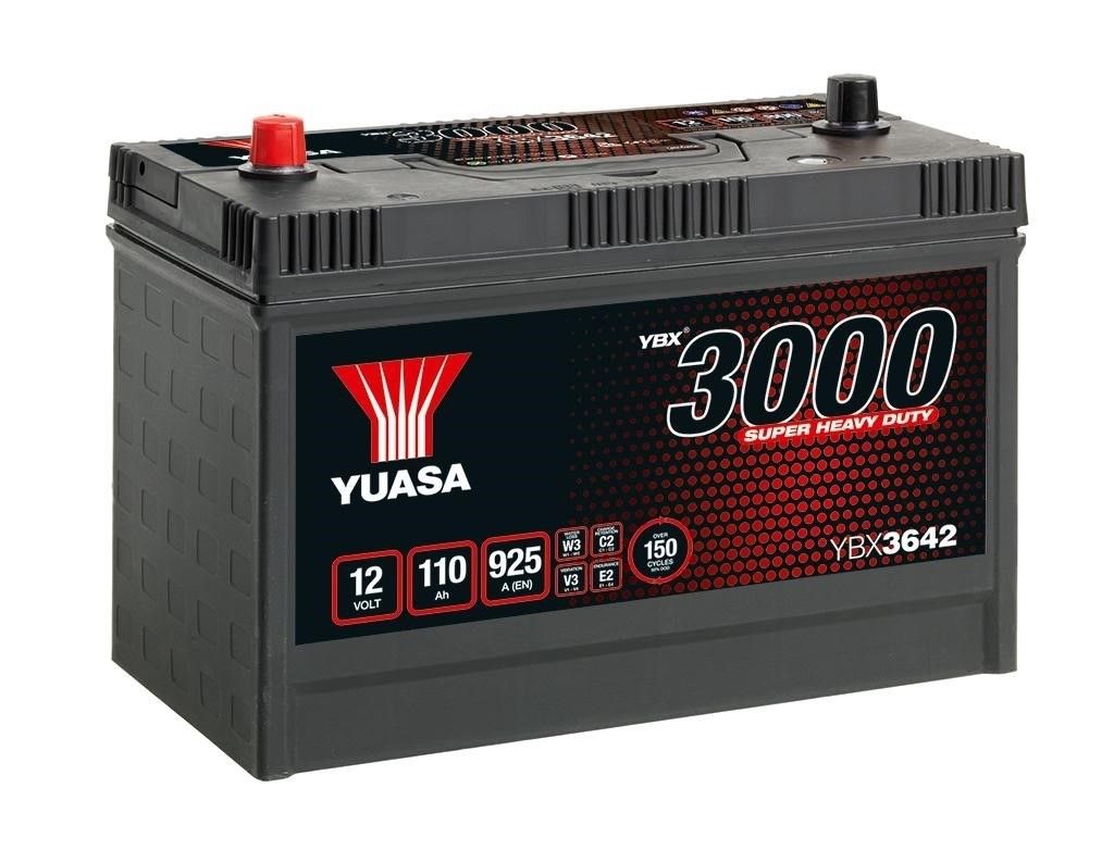 Yuasa Auto Batterie YBX3642 – 12V 110Ah 925A Starterbatterie für PKW & Transporter