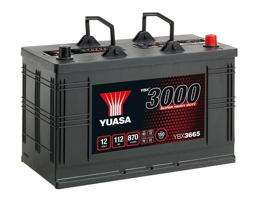 Yuasa Auto Batterie YBX3665 – 12V 112Ah 870A Starterbatterie für PKW & Transporter