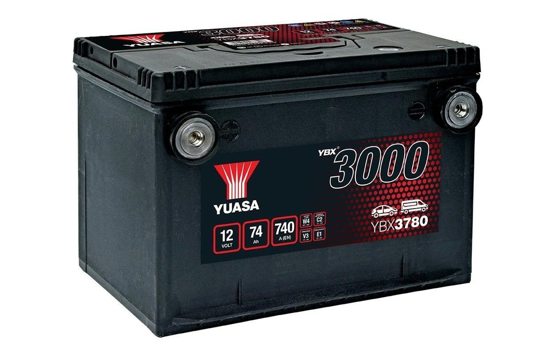 Yuasa Auto Batterie YBX3780 – 12V 74Ah 740A Starterbatterie für PKW