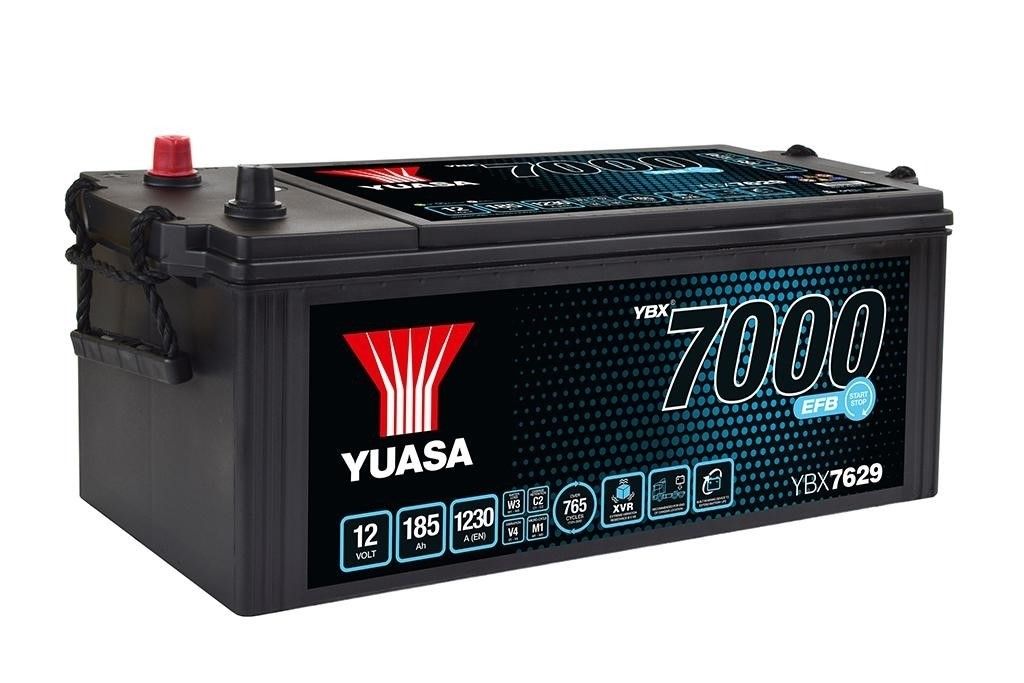 Yuasa Auto Batterie YBX7629 – 12V 185Ah 1230A (EN) LKW- und Nutzfahrzeugbatterie – Wartungsfrei & leistungsstark