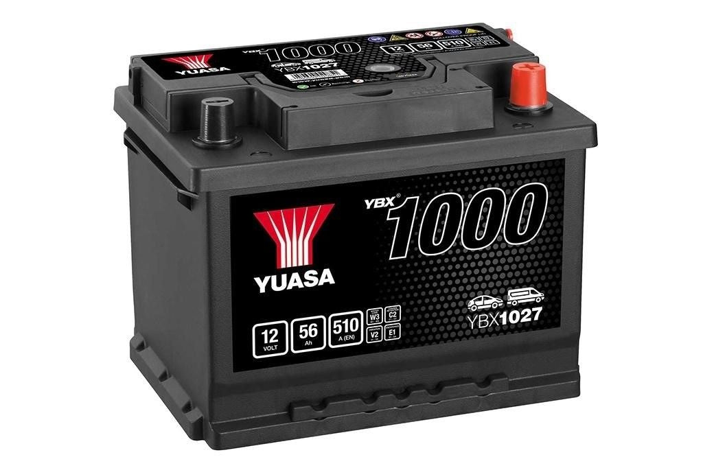 Yuasa Autobatterie YBX1027 – 12V 56Ah 510A – Zuverlässige Starterbatterie für Kleinwagen & Kompaktfahrzeuge