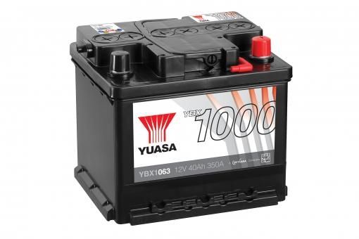 Yuasa Autobatterie YBX1063 (DIN) 12V / 40Ah C20 – Zuverlässige Starterbatterie für PKW