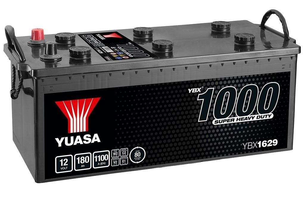 Yuasa Autobatterie YBX1629 – 12V 180Ah 1100A – Extrem leistungsstarke Starterbatterie für LKW & Nutzfahrzeuge