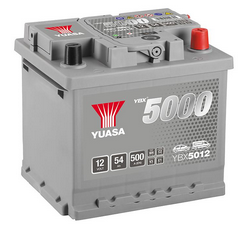 Yuasa Autobatterie YBX5012 – 12V 54Ah C20 – Zuverlässige Starterbatterie für moderne Fahrzeuge