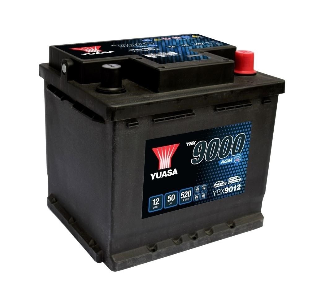 Yuasa Autobatterie YBX9012 – 12V 50Ah 520A AGM Start-Stopp Batterie