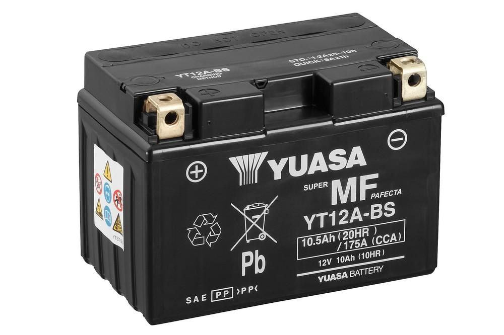 Yuasa Motorrad Batterie YT12A-WC – 12V 10,5Ah, AGM Batterie