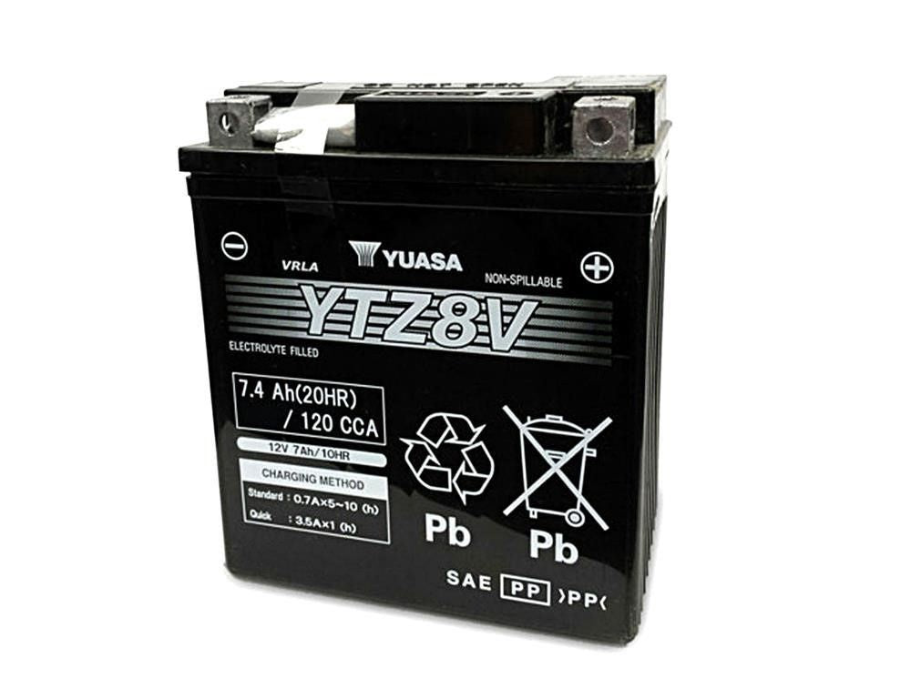 Yuasa Motorrad Batterie YTZ8V – 12V 7,4Ah AGM Hochleistungsbatterie