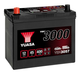 Yuasa YBX3057 Autobatterie 12V 45Ah 390A – Wartungsfreie Starterbatterie für zuverlässige Fahrzeugleistung