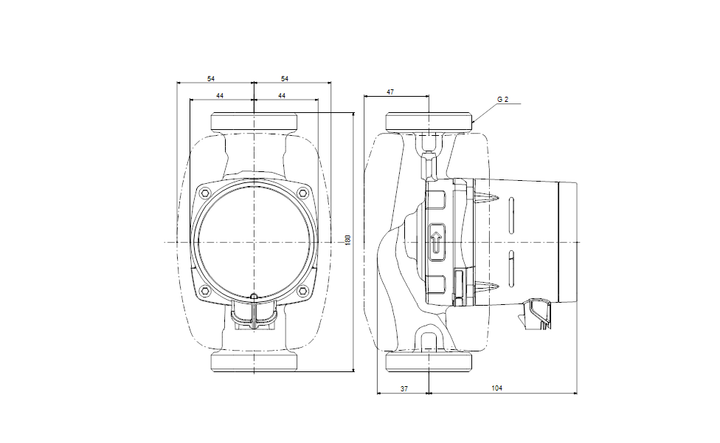 GRUNDFOS Nassläufer-Umwälzpumpe ALPHA2 32-60 N 180 Art. 99271995