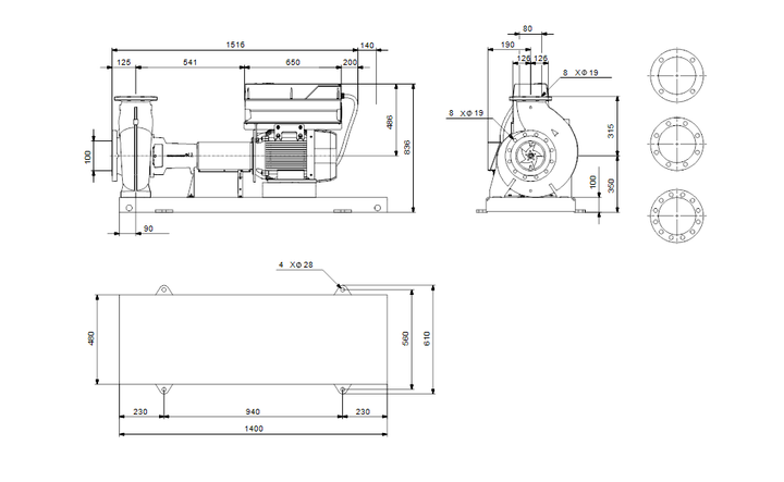 GRUNFOS Normpumpe NKE 80-315/320 AA2F2AESBQQEPW3 Nr. 98253700